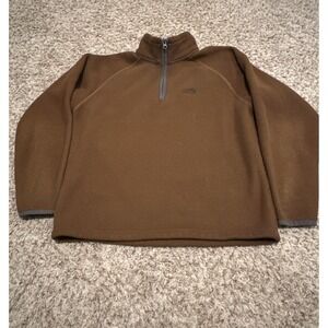 The North Face Men's Pullover 1/4 Zip Sweater Fleece Size Med  Brown